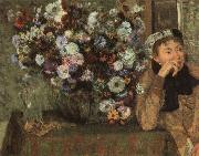 Woman with Chysanthemums Edgar Degas